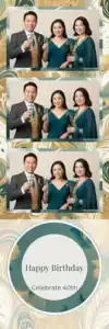 Anniversaire rose, plumes et confettis dorés - Vivabox 1