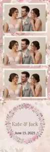 Bordure de mariage aux fleurs roses - Vivabox 1