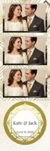 Cadre de mariage géométrique doré - Vivabox 1
