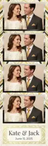 Cadre de mariage géométrique doré - Vivabox 3